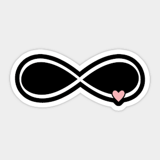 infintiy symbol heart love gift idea Sticker